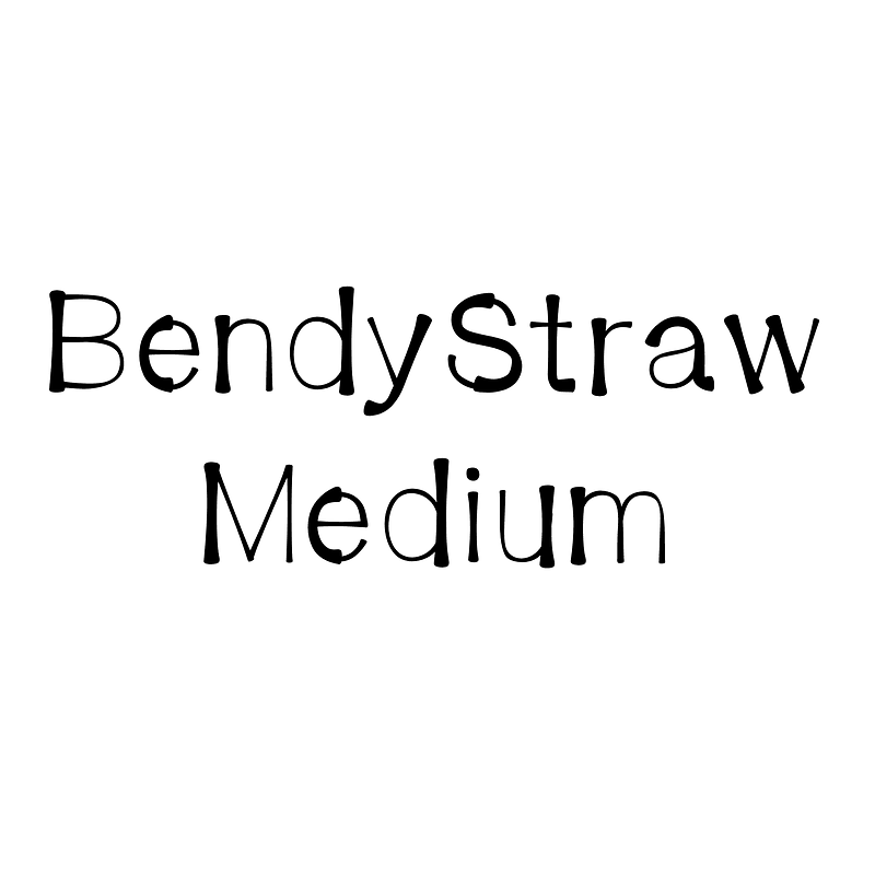 BendyStraw Medium - Free fonts on creazilla.com