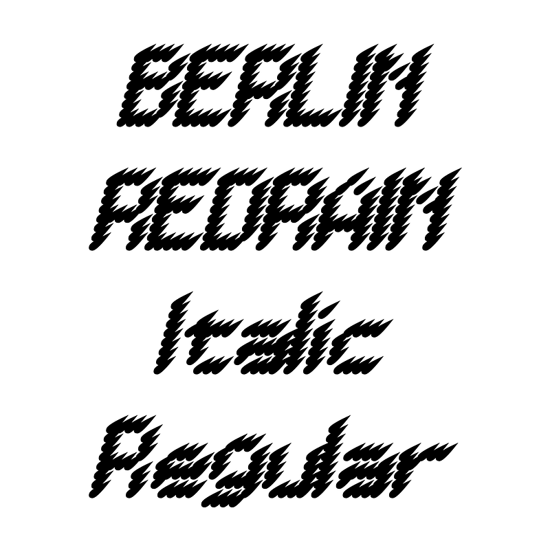 BERLIN REDRAIN Italic Regular