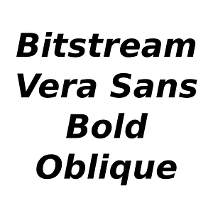 Bitstream Vera Sans Bold Oblique