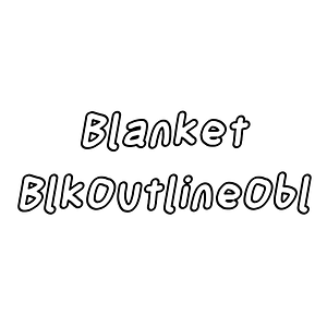 Blanket BlkOutlineObl