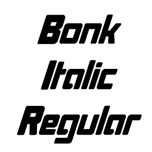 Bonk Italic Regular