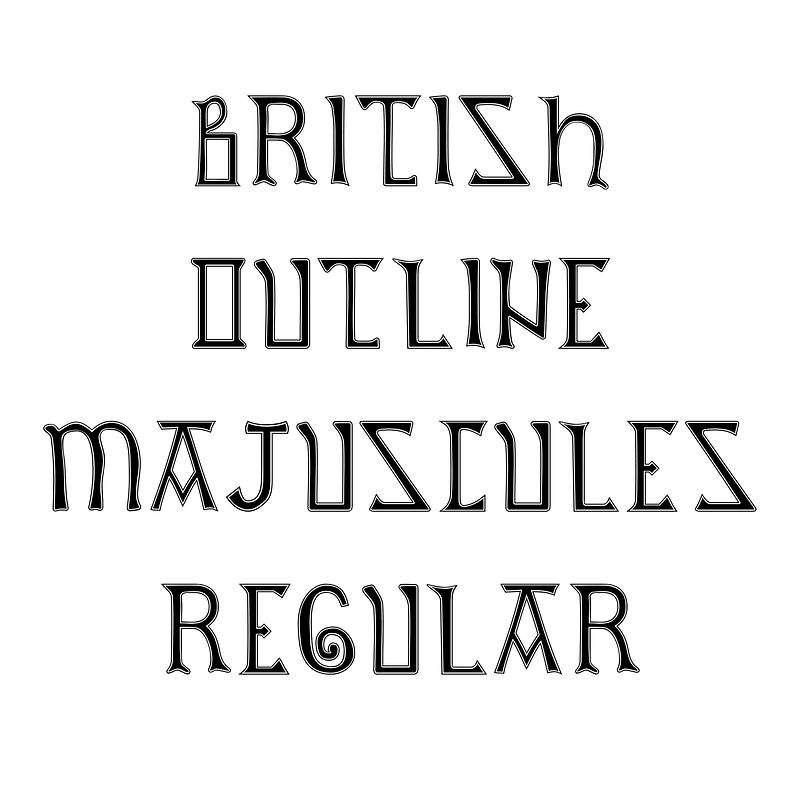 British Outline Majuscules Regular
