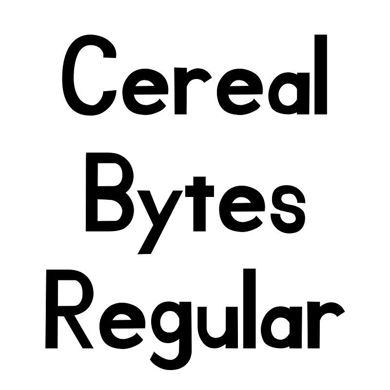 Cereal Bytes Regular - Free fonts on creazilla.com