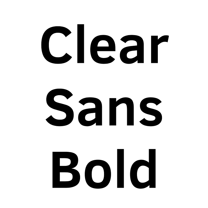 Clear Sans Bold