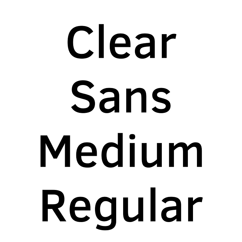 Clear Sans Medium Regular