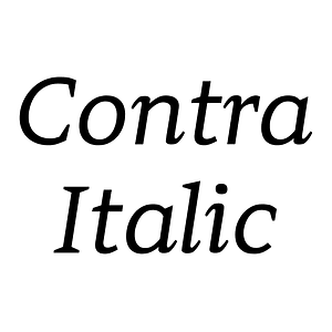 Contra Italic