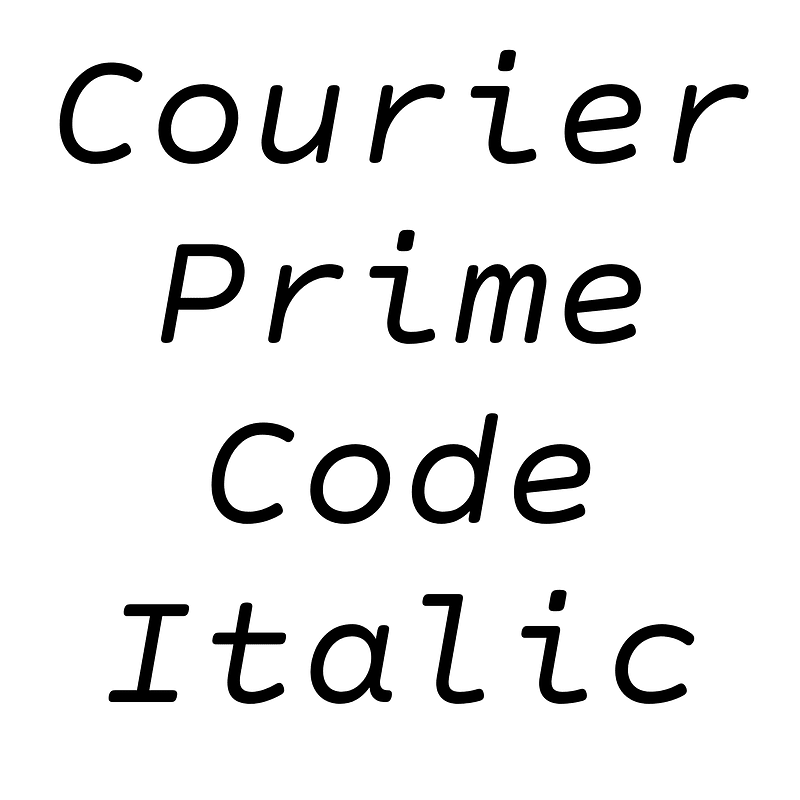 Courier Prime Code Italic