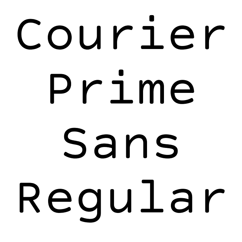 Courier Prime Sans Regular