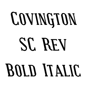 Covington SC Rev Bold Italic