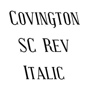 Covington SC Rev Italic