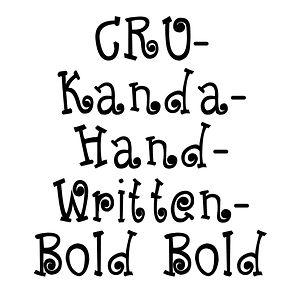 CRU-Kanda-Hand-Written-Bold Bold