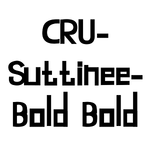 CRU-Suttinee-Bold Bold