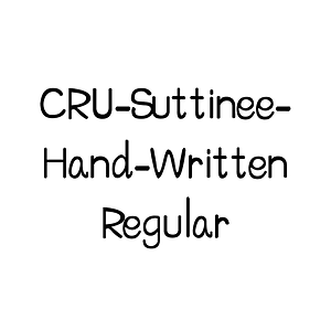 CRU-Suttinee-Hand-Written Regular