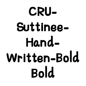 CRU-Suttinee-Hand-Written-Bold Bold