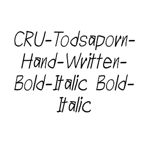 CRU-Todsaporn-Hand-Written-Bold-Italic Bold-Italic