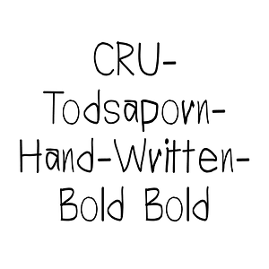 CRU-Todsaporn-Hand-Written-Bold Bold