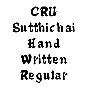 CRU Sutthichai Hand Written Regular