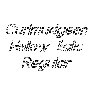 Curlmudgeon Hollow Italic Regular