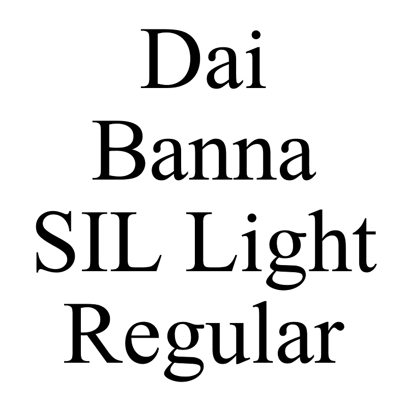 Dai Banna SIL Light Regular - Free fonts on creazilla.com