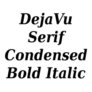 DejaVu Serif Condensed Bold Italic