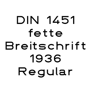 DIN 1451 fette Breitschrift 1936 Regular