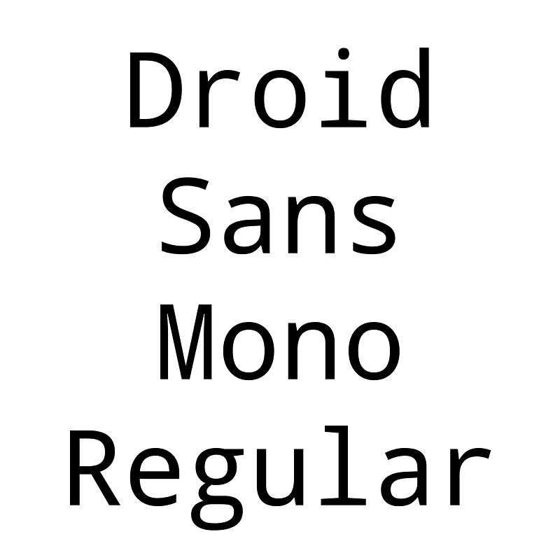 Droid Sans Mono Regular - Free fonts on creazilla.com