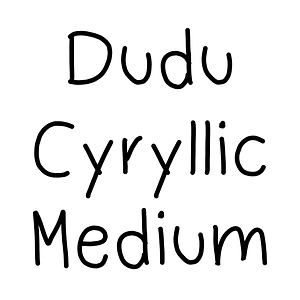 Dudu Cyryllic Medium