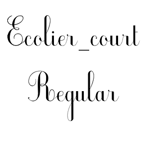 Ecolier_court Regular