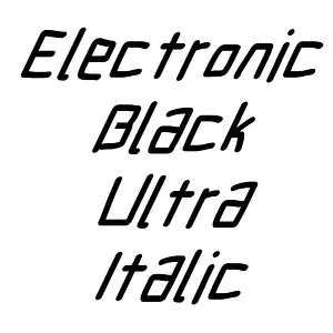 Electronic Black Ultra Italic