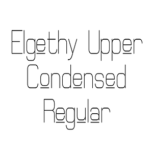 Elgethy Upper Condensed Regular