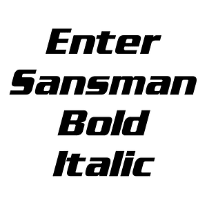 Enter Sansman Bold Italic