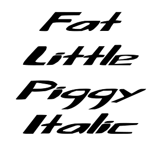 Fat Little Piggy Italic