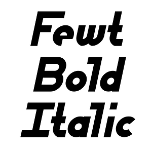 Fewt Bold Italic