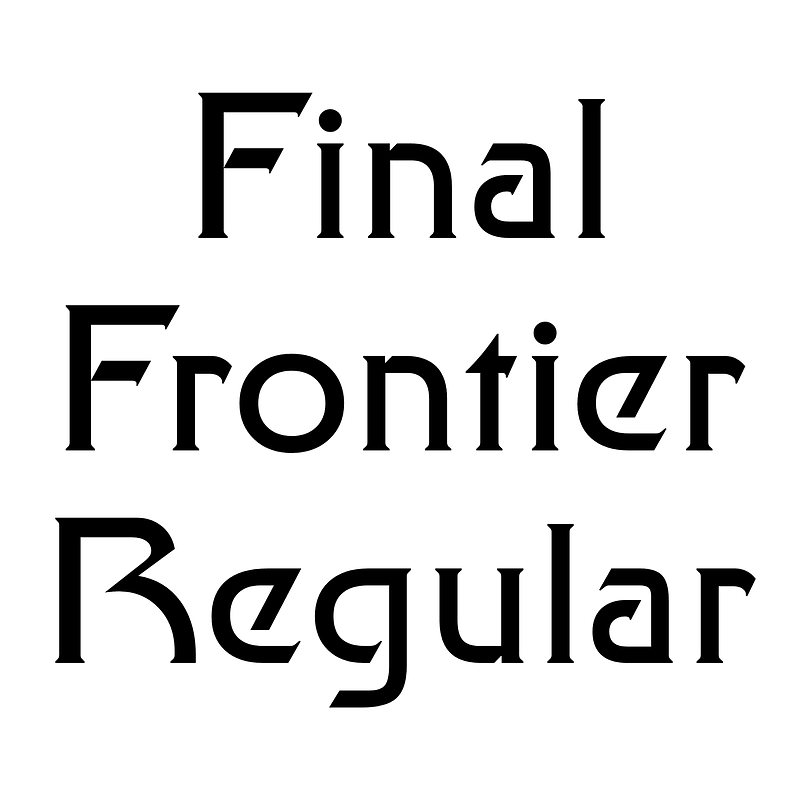 Final Frontier Regular - Free fonts on creazilla.com