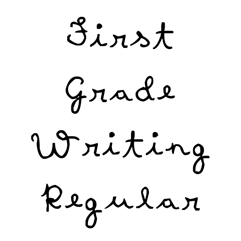 First Grade Writing Regular - Free fonts on creazilla.com