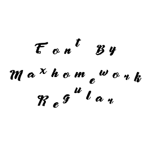 Font By Maxhomework Regular