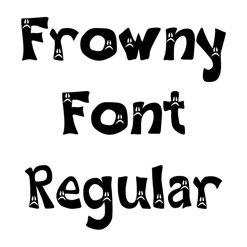 Frowny Font Regular - Free fonts on creazilla.com