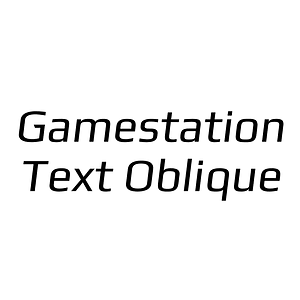 Gamestation Text Oblique