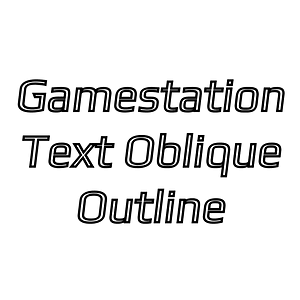 Gamestation Text Oblique Outline