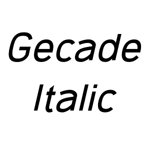 Gecade Italic