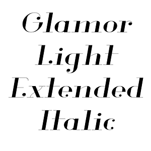 Glamor Light Extended Italic