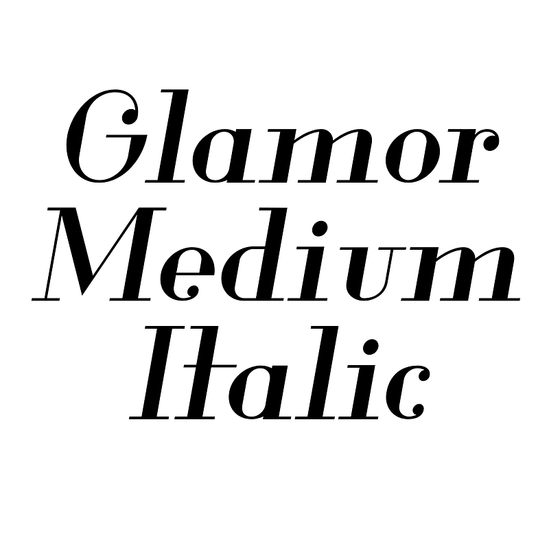 Glamor Medium Italic