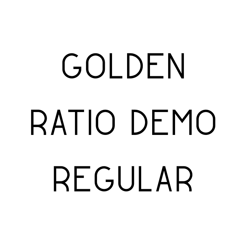 Golden Ratio Demo Regular