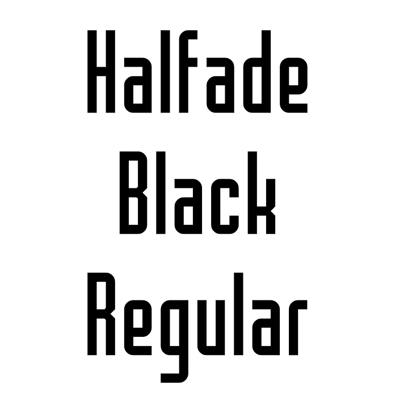 Halfade Black Regular