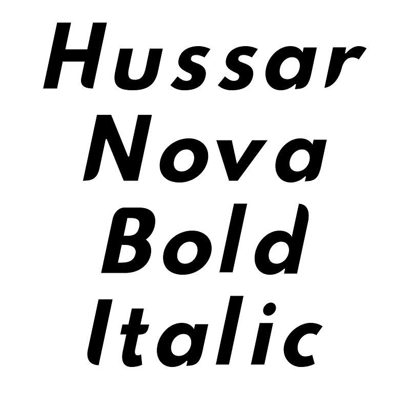 Hussar Nova Bold Italic