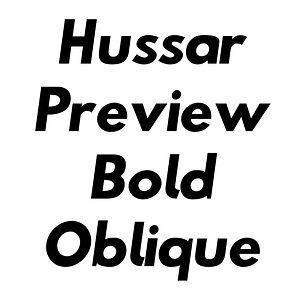 Hussar Preview Bold Oblique