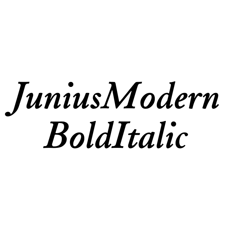 JuniusModern BoldItalic