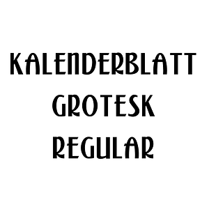 Kalenderblatt Grotesk Regular