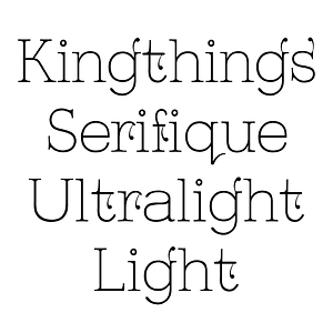 Kingthings Serifique Ultralight Light