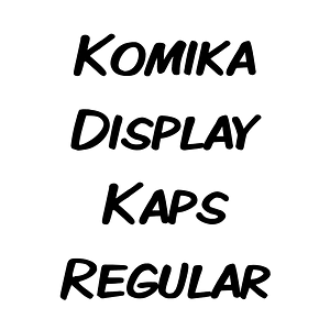 Komika Display Kaps Regular